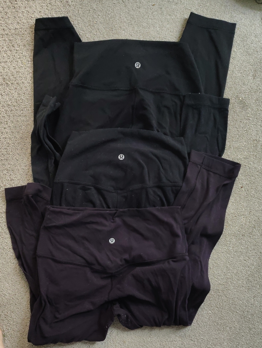lululemon athletica Leggings Bundle - Black and Deep Purple